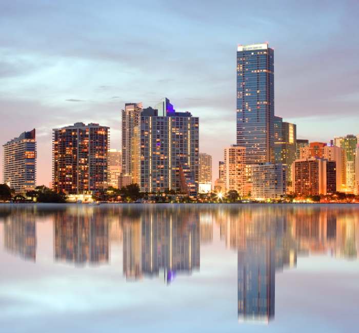 Miami skyline in Florida